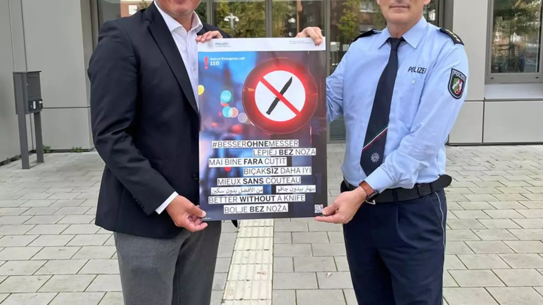 POL-GT: Start der NRW-Plakatkampagne Besser ohne Messer - Bild: presseportal.de