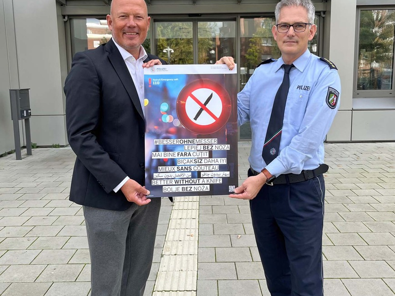 POL-REK: 241105-2: Kampagnenstart #besserohnemesser - Foto: presseportal.de