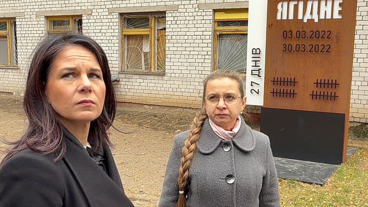 Im Keller der Dorfschule von Jahidne, die damals Hauptquartier der Besatzer war, setzten die Russen vom 3. bis zum 31. März 2022 mehr als 350 Bewohnerinnen und Bewohner fest. - Foto: Jörg Blank/dpa