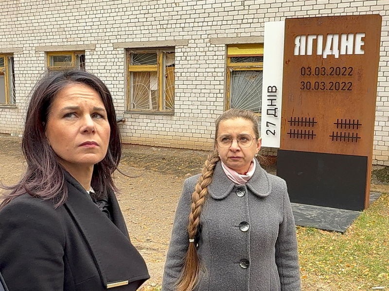 Im Keller der Dorfschule von Jahidne, die damals Hauptquartier der Besatzer war, setzten die Russen vom 3. bis zum 31. März 2022 mehr als 350 Bewohnerinnen und Bewohner fest. - Foto: Jörg Blank/dpa