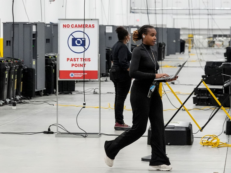 Georgia gehört zu den entscheidenden Swing States - Foto: John Bazemore/AP/dpa