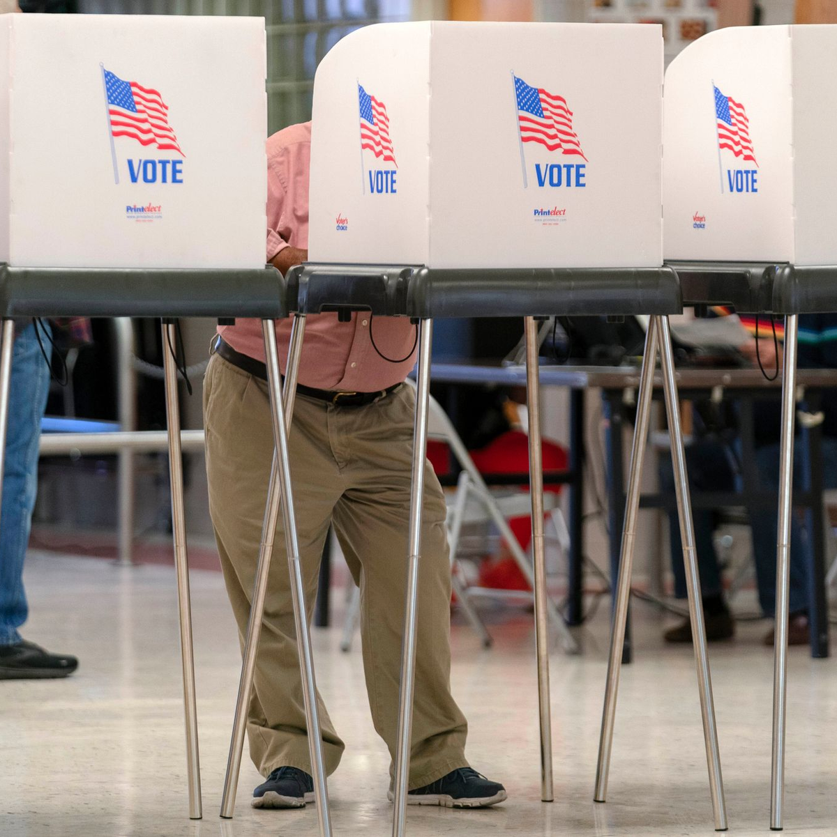 Harris entschied den Bundesstaat Maryland wie erwartet für sich. - Foto: Jose Luis Magana/FR159526 AP/dpa