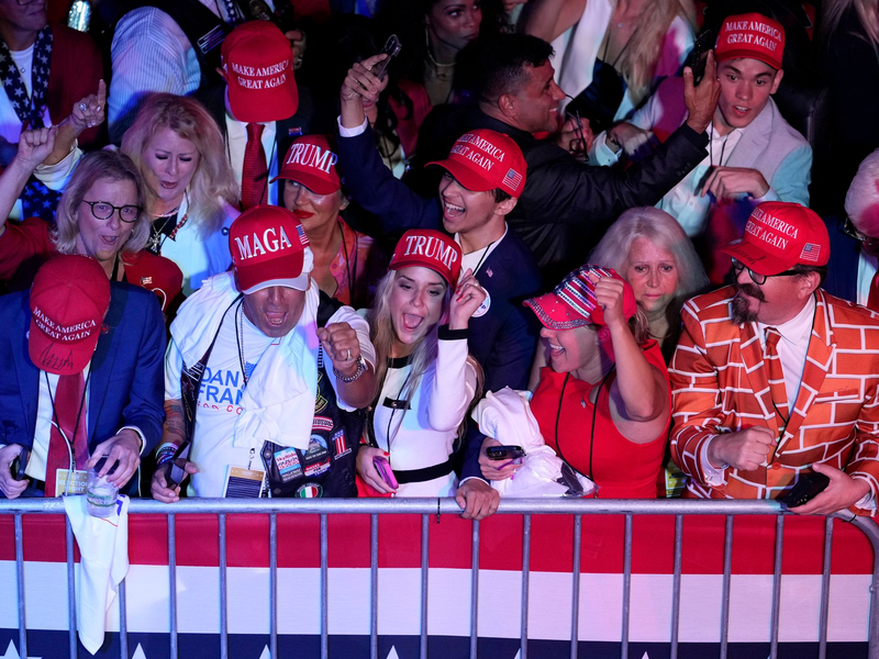 Sie glauben fest an Trumps Sieg - in Idaho hat er ihn sicher. - Foto: Jeff Roberson/AP/dpa