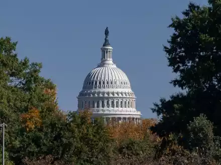 Blick auf das Kapitol in der US-Hauptstadt Washington. - Foto: Soeren Stache/dpa