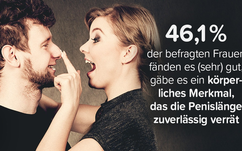 JOYclub-Umfrage: Jede zweite Frau wünschte, dass ein körperliches Merkmal die Penislänge verrät - Foto: presseportal.de