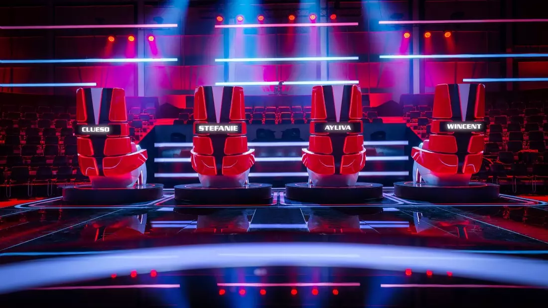 Wer gewinnt The Voice Kids? Ayliva, Clueso, Stefanie Kloß und Wincent Weiss suchen 2025 die beste junge Stimme Deutschlands - Bild: Joyn/Claudius Pflug, presseportal.de