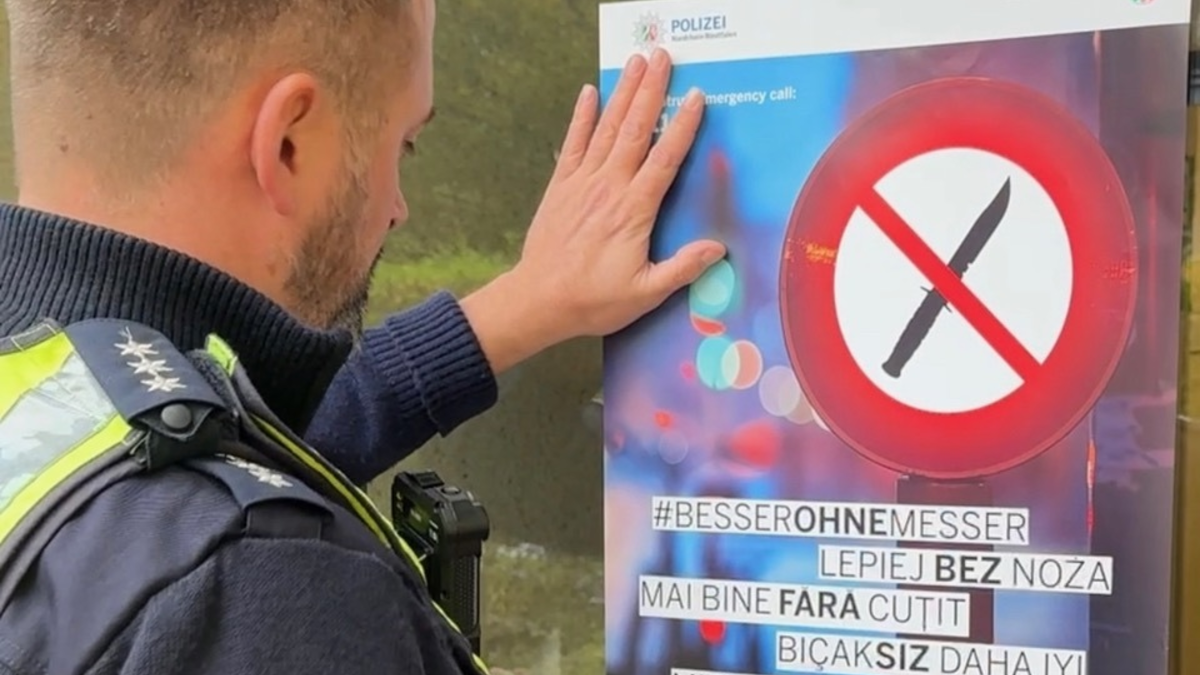 POL-DO: Bekämpfung der Messerkriminalität - Plakataktion als weiterer Baustein auch in Dortmund gestartet - Foto: presseportal.de