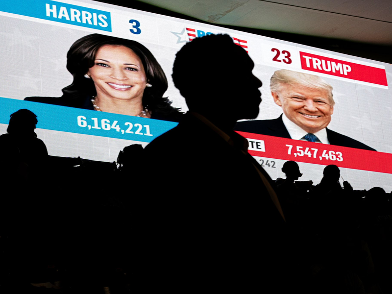 Der Ausgang der US-Wahl war eindeutig.   - Foto: Nathan Howard/AP/dpa