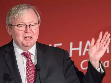 Australiens Botschafter Rudd will es sich mit dem nächsten US-Präsidenten anscheinendnicht verscherzen. (Archivbild) - Foto: Christian Charisius/dpa