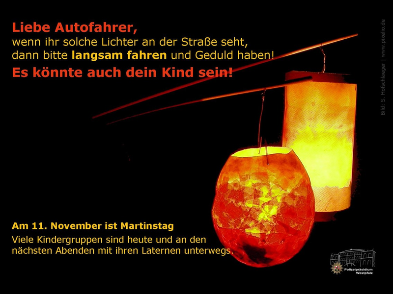 POL-PPWP: Jährliche Laternenumzüge nähern sich - Foto: presseportal.de