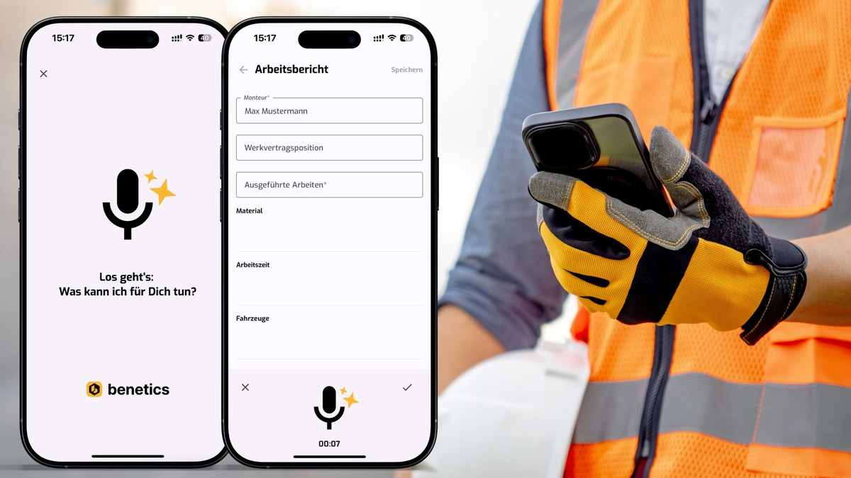 Künstliche Intelligenz für Handwerker: Benetics lanciert ersten digitalen Sprachassistenten für die Baubranche - Foto: presseportal.de