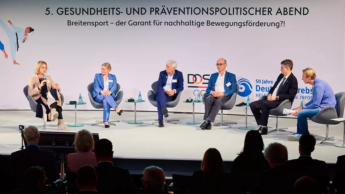 Breitensport - der Garant für nachhaltige Bewegungsförderung?! / 5. Gesundheits- und präventionspolitischer Abend des DOSB und der Deutschen Krebshilfe - Bild: presseportal.de