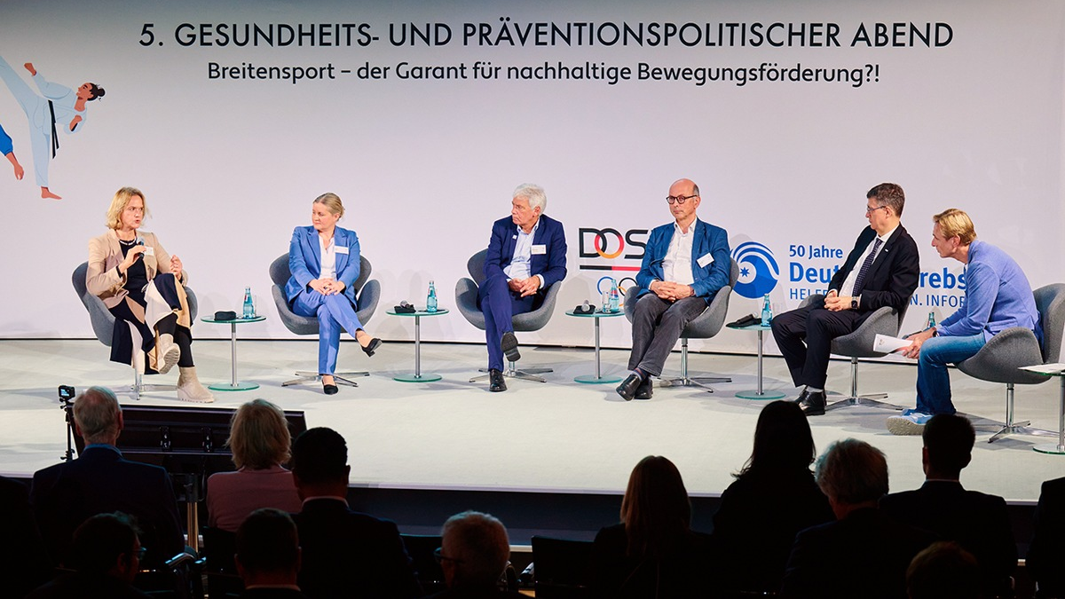 Breitensport - der Garant für nachhaltige Bewegungsförderung?! / 5. Gesundheits- und präventionspolitischer Abend des DOSB und der Deutschen Krebshilfe - Foto: presseportal.de