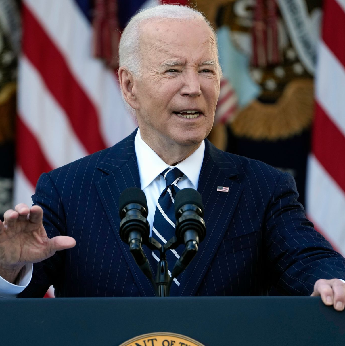 Biden machte Anhängern der Demokraten Mut, weiter für das Amerika ihrer Träume einzustehen. - Foto: Susan Walsh/AP