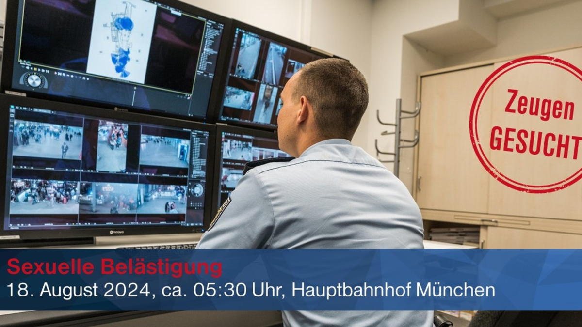 Bundespolizeidirektion München: Unbekannter belästigt Frau am Münchener Hauptbahnhof / Geschädigte wird gebeten, sich zu melden - Foto: presseportal.de