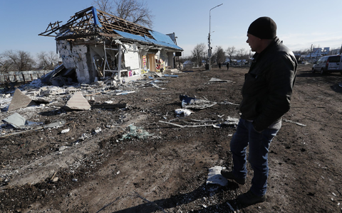 Wolnowacha ist einer von vielen Orten im ostukrainischen Gebiet Donezk, die russische Soldaten im Zuge des Krieges überfallen haben. (Achivbild) - Foto: Victor/XinHua/dpa