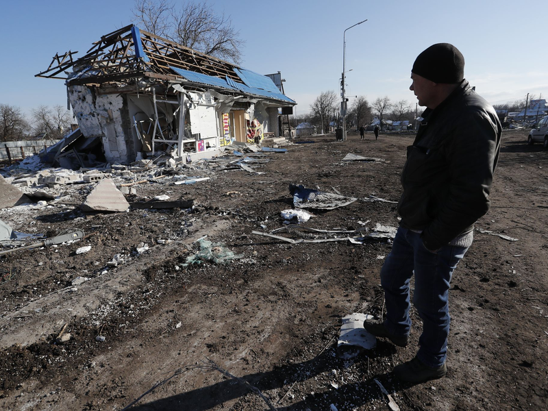 Wolnowacha ist einer von vielen Orten im ostukrainischen Gebiet Donezk, die russische Soldaten im Zuge des Krieges überfallen haben. (Achivbild) - Foto: Victor/XinHua/dpa