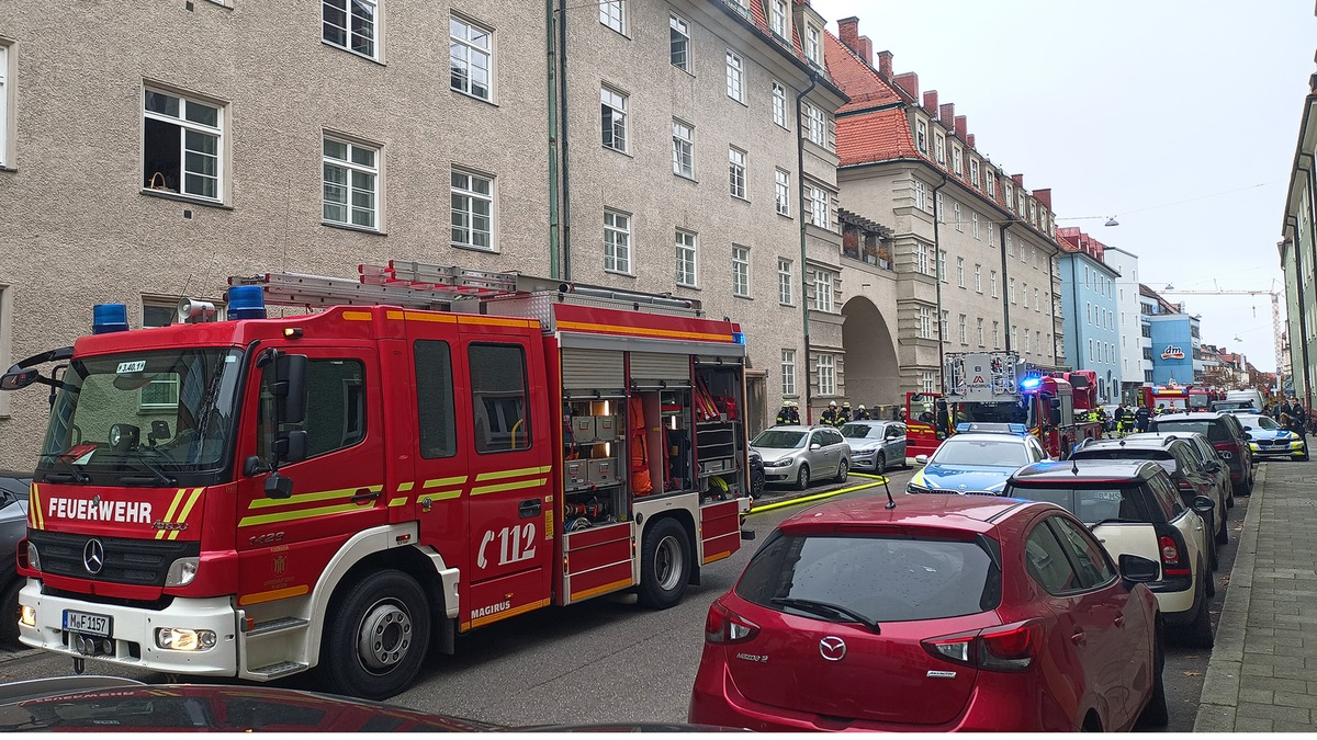 FW-M: Aufwendige Messungen nach Brand (Sendling) - Foto: presseportal.de
