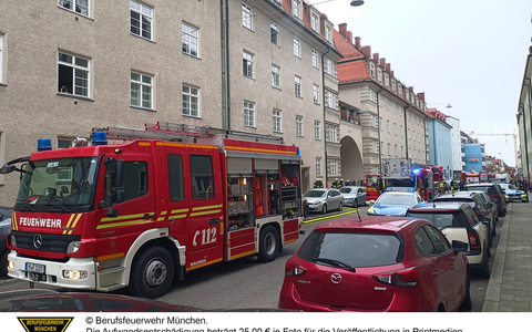 FW-M: Aufwendige Messungen nach Brand (Sendling) - Foto: presseportal.de
