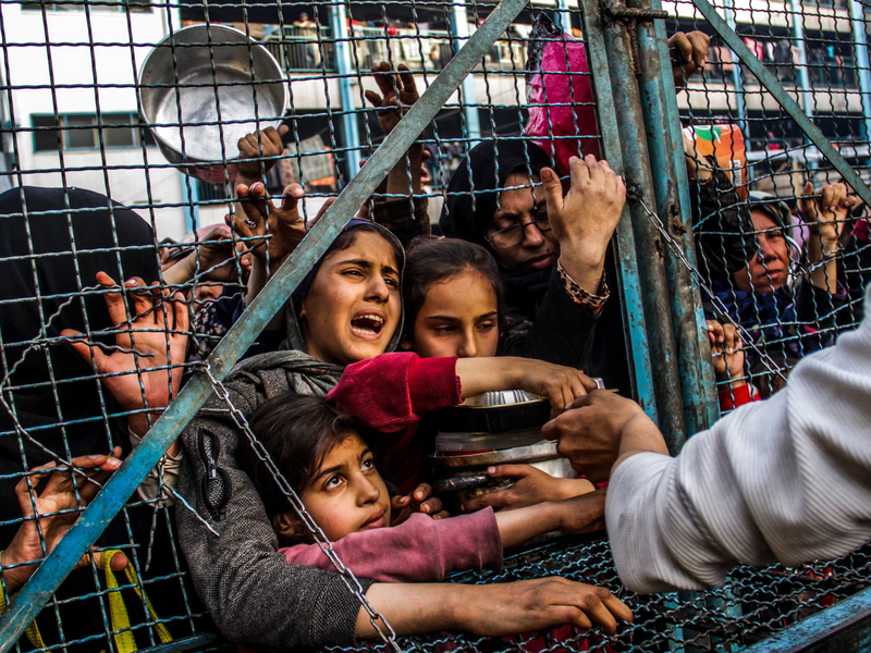 International anerkannte Experten für Ernährungssicherheit schlagen mit Blick auf den Norden des Gazastreifens Alarm. Schon im Frühjahr, als dieses Bild entstand, war die humanitäre Lage schwierig. (Archivbild) - Foto: Mahmoud Issa/dpa