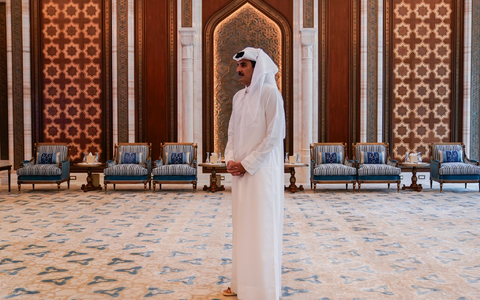 Katars Emir Tamim bin Hamad Al Thani trieb die Gaza-Gespräche entscheidend mit voran. - Foto: Nathan Howard/Pool Reuters/AP