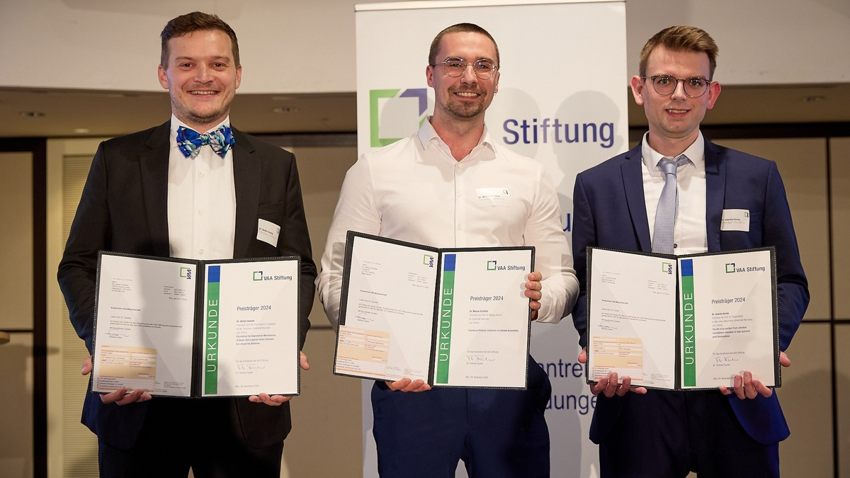 Wissenschaft und Industrie besser vernetzen: VAA Stiftung kürt neue Exzellenzpreisträger - Foto: presseportal.de