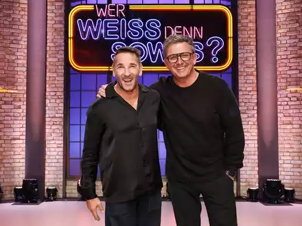Der Berg ruft: Hans Sigl und Mark Keller bei Wer weiß denn sowas? / Das Wissensquiz vom 25. bis 29. November 2024, um 18:00 Uhr im Ersten - Foto: presseportal.de