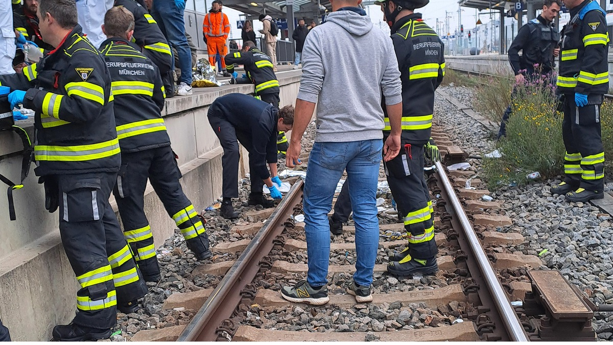 FW-M: Reanimation auf dem Gleis (Pasing) - Foto: presseportal.de