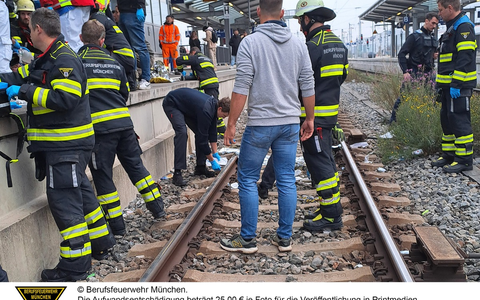 FW-M: Reanimation auf dem Gleis (Pasing) - Foto: presseportal.de
