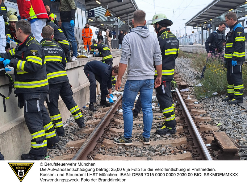 FW-M: Reanimation auf dem Gleis (Pasing) - Foto: presseportal.de