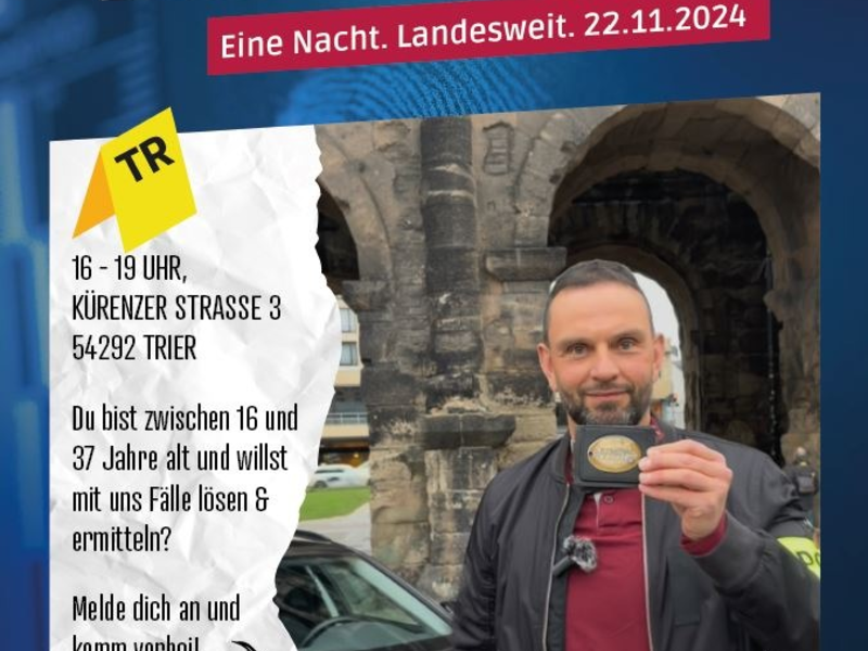 POL-PPTR: Landesweite Crime Night - auch in Trier - Foto: presseportal.de
