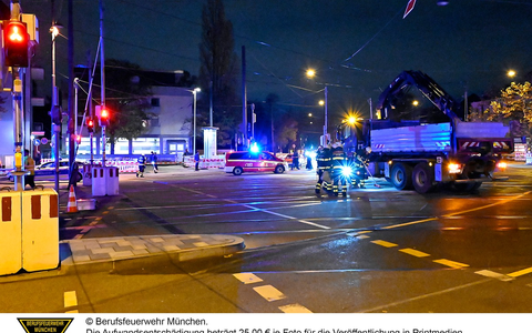 FW-M: Oberleitung abgerissen (Nymphenburg) - Foto: presseportal.de