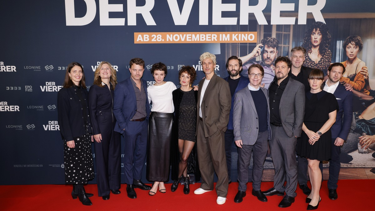 Vier gewinnt! DER VIERER feiert große Publikumspremiere in Berlin - ab 28. November im Kino! - Foto: presseportal.de