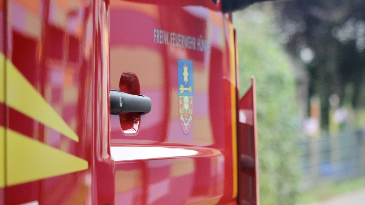 FW Hünxe: Ast hing in Telefonleitung - Foto: presseportal.de