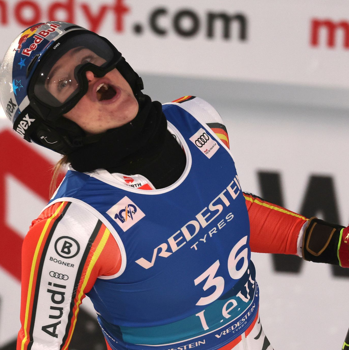 An US-Star Mikaela Shiffrin war mal wieder kein Rankommen. - Foto: Marco Trovati/AP/dpa