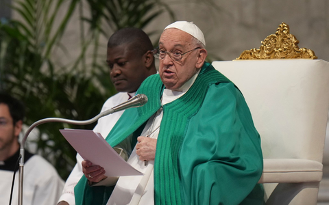 Papst Franziskus hat sich für eine Untersuchung ausgesprochen, ob Israel mit seiner Kriegsführung im Gazastreifen einen Völkermord begeht.  - Foto: Alessandra Tarantino/AP/dpa