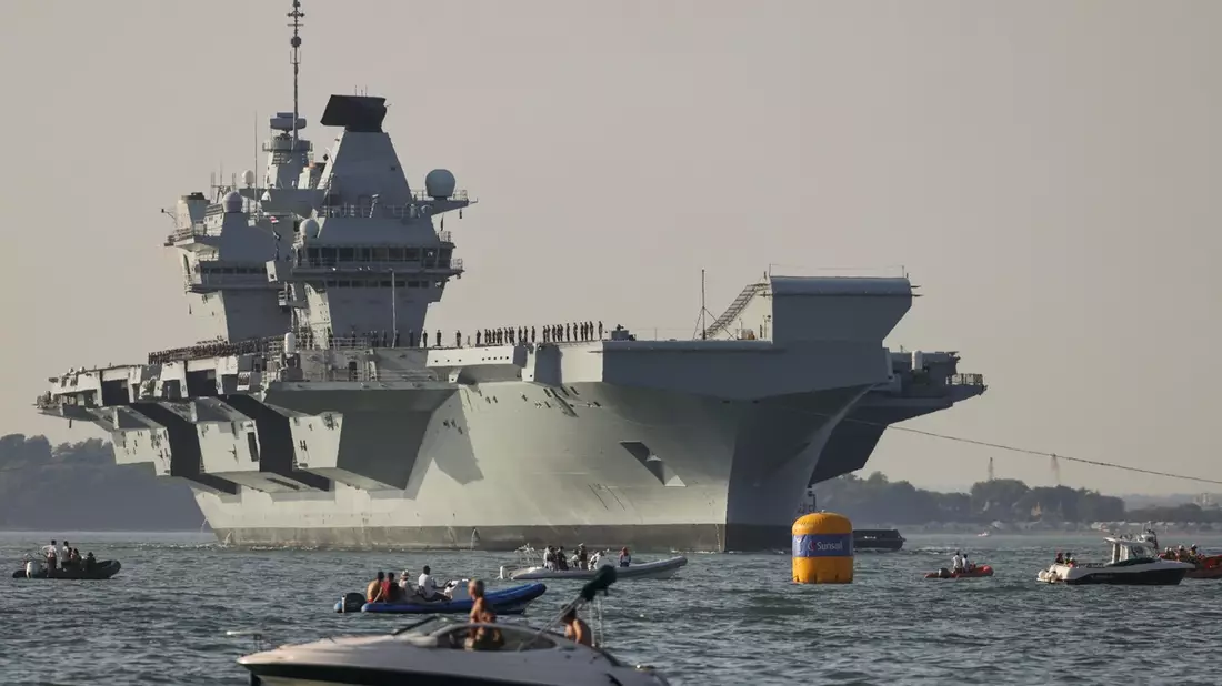 Britischer Flugzeugträger HMS QUEEN ELIZABETH kommt nach Hamburg - Bild: presseportal.de