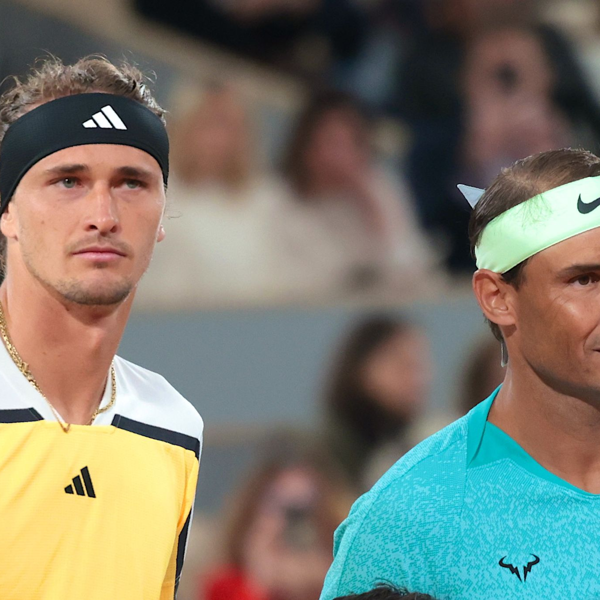 Arbeiten sie bald zusammen? Alexander Zverev (l) und Rafael Nadal. - Foto: Frank Molter/dpa
