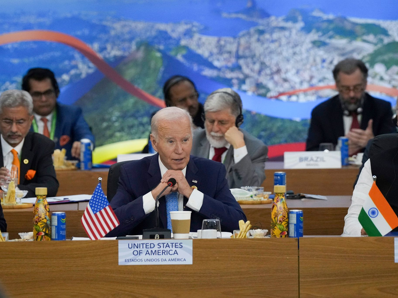 Für Biden dürfte der G20 in Rio der letzte große Gipfel als US-Präsident sein.  - Foto: Eric Lee/Pool The New York Times/AP/dpa