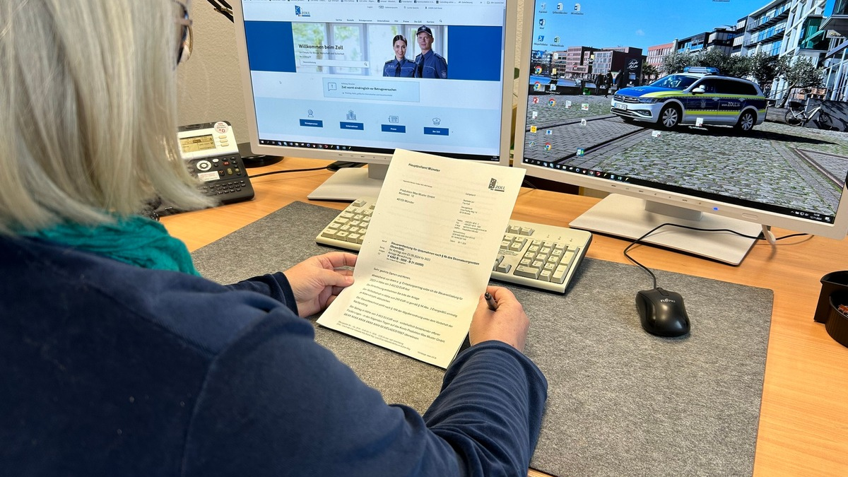 HZA-MS: Strom- und Energiesteuer: Antrag auf Rückzahlung für 2023 noch bis Jahresende möglich / Anträge online beim Zoll stellen - Steuerentlastung für viele Unternehmen, Landwirte und Privatpersonen möglich - Foto: presseportal.de