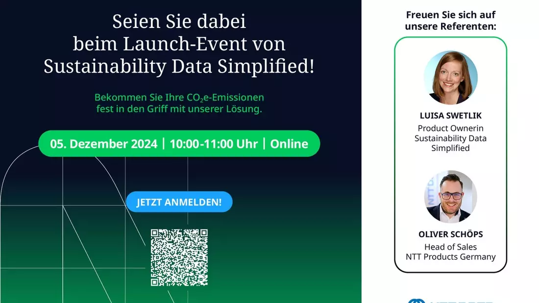 NTT DATA Business Solutions vereinfacht CO2e-Dokumentation mit der Produktneuheit Sustainability Data Simplified - Bild: presseportal.de