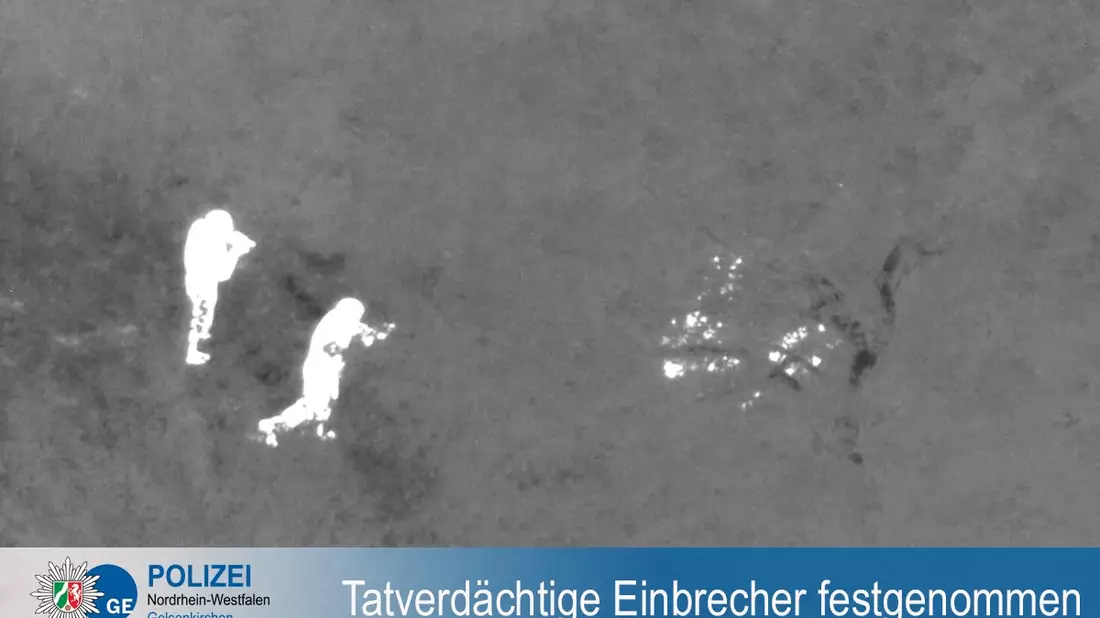 POL-GE: Tatverdächtige mit Hubschrauber gestellt und festgenommen - Bild: presseportal.de