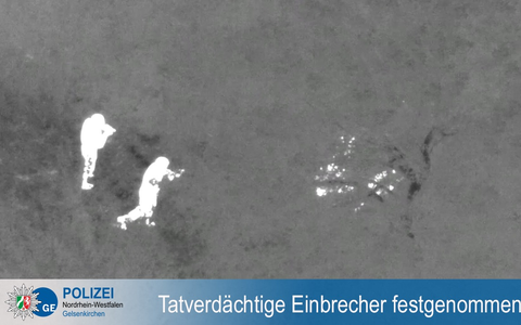 POL-GE: Tatverdächtige mit Hubschrauber gestellt und festgenommen - Foto: presseportal.de