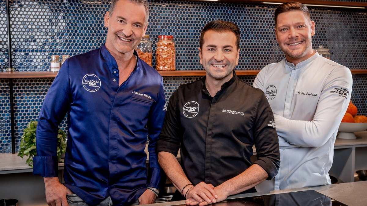Christian Henze Ali Güngörmüs Robin Pietsch Mein Lokal Dein Lokal - Foto: Joyn/Nadine Rupp, presseportal.de