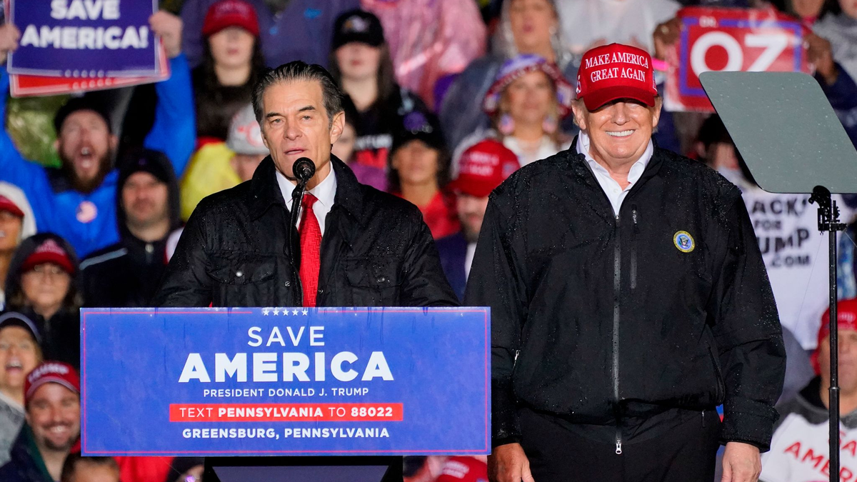 2022 sollte Mehmet Oz einen Senats-Sitz für die Republikaner holen - scheiterte aber. (Archivbild)  - Foto: Gene J. Puskar/AP/dpa