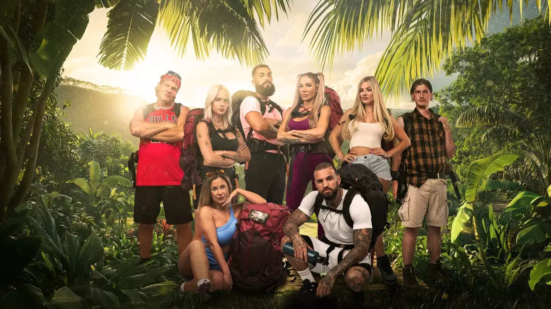 Steff Gina Maria Lou Lisha Diogo Edda Hannes Reality Backpackers - Bild: Joyn/Adán Diaz, presseportal.de