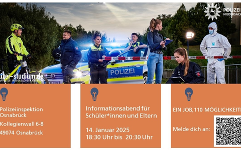 POL-OS: Komm ins Team Polizei!- Informationsabend bei der Polizei Osnabrück für Eltern und Schüler - Foto: presseportal.de