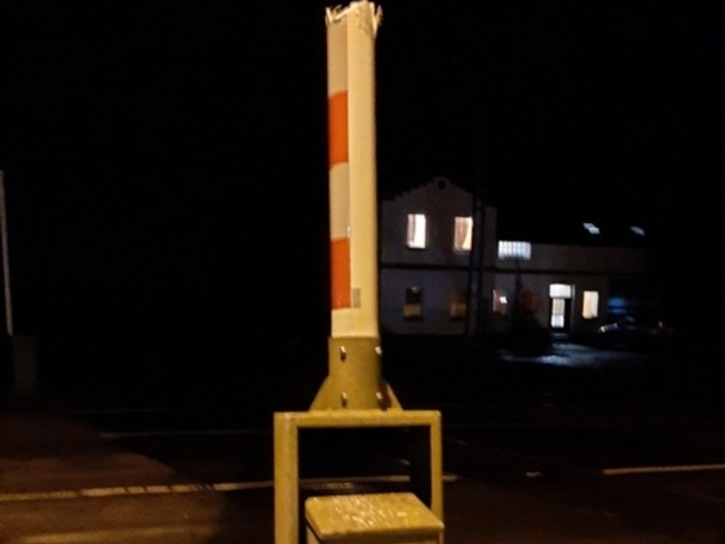 BPOL-FL: Jübek - Schrankenbaum abgefahren- Bundespolizeisucht Zeugen - Foto: presseportal.de