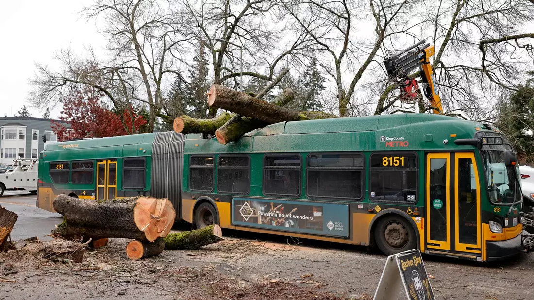 Das Unwetter soll noch bis zum Wochenende anhalten. - Bild: Karen Ducey/The Seattle Times via AP/dpa