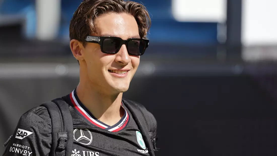George Russell verheimlichte seine Frustration mit dem Motorsportweltverband vor dem Rennen in Las Vegas nicht.  - Bild: ---/Zuma Press/dpa